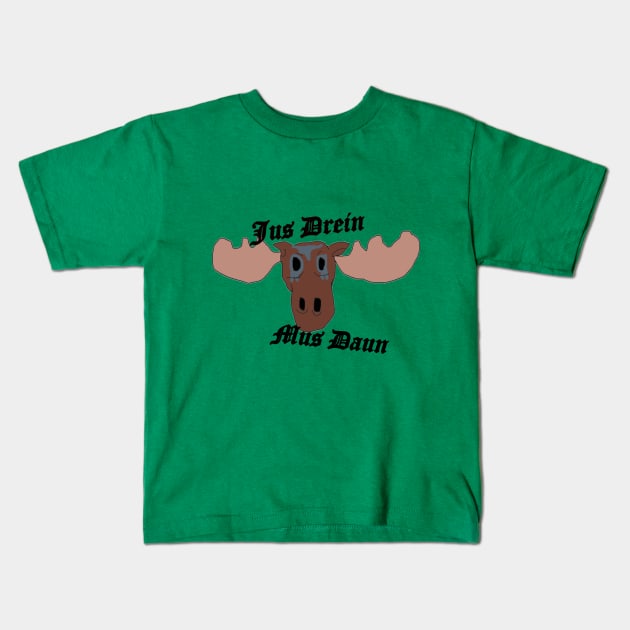 Jus Drein Mus Duan Kids T-Shirt by hammolaw